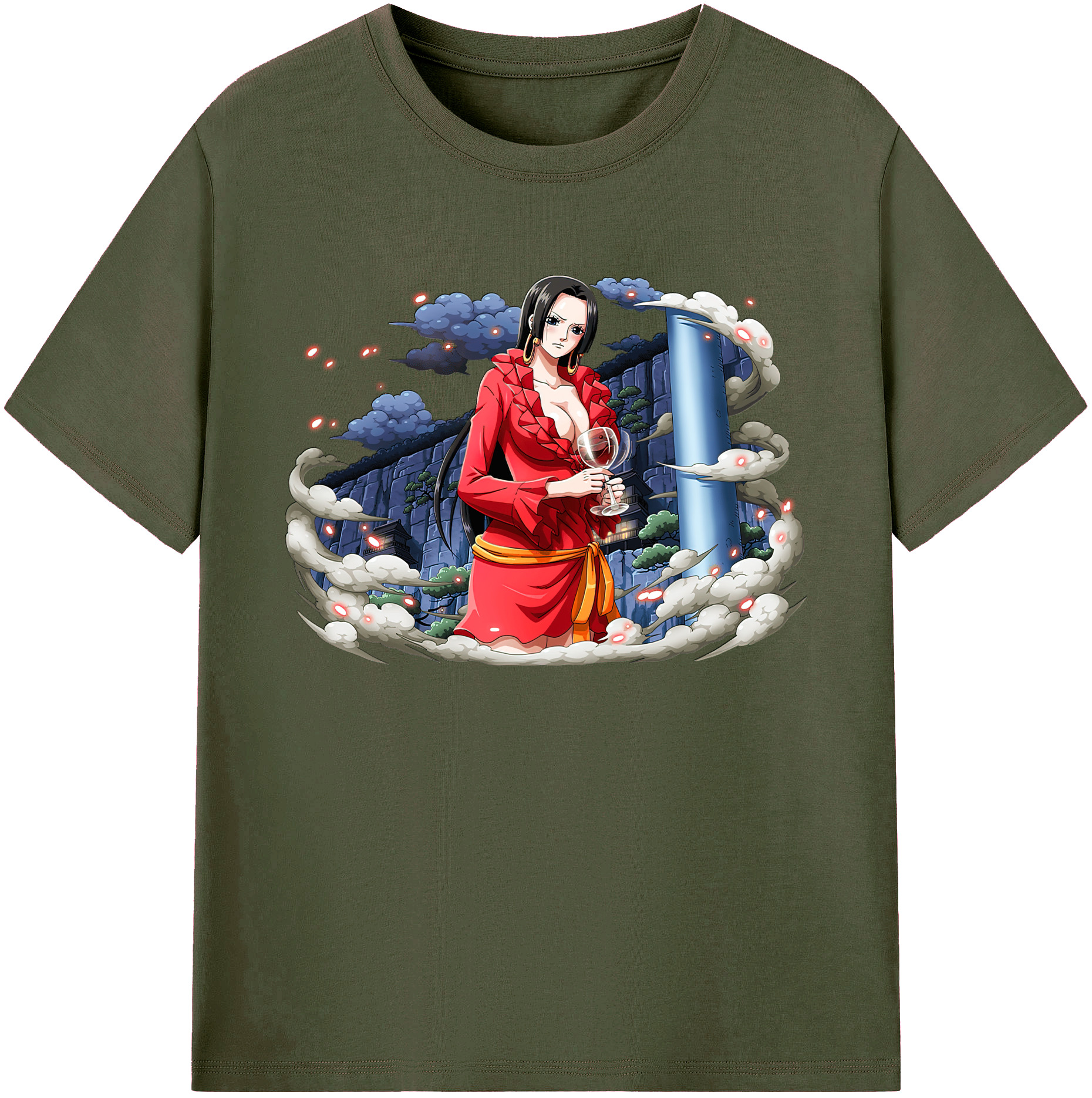 ワンピース ボア・ハンコック ONE PIECE Boa·Hancock 綿100％ メンズ半袖Tシャツ｜肌触りやわらか＆通気性